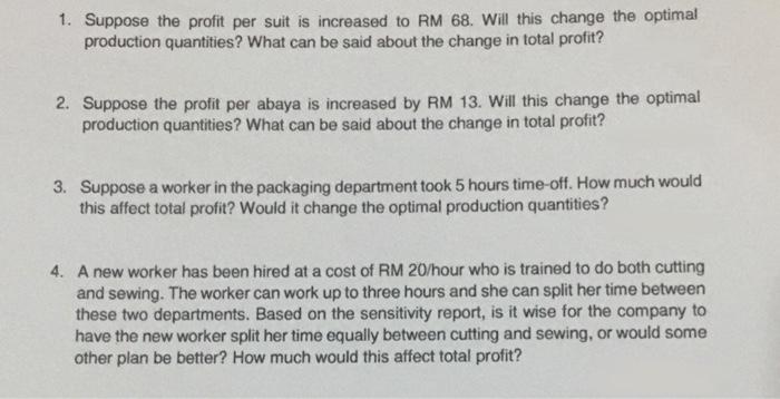 LINEAR PROGRAMMING PARTA: Sadella Sdn. Bhd. is a