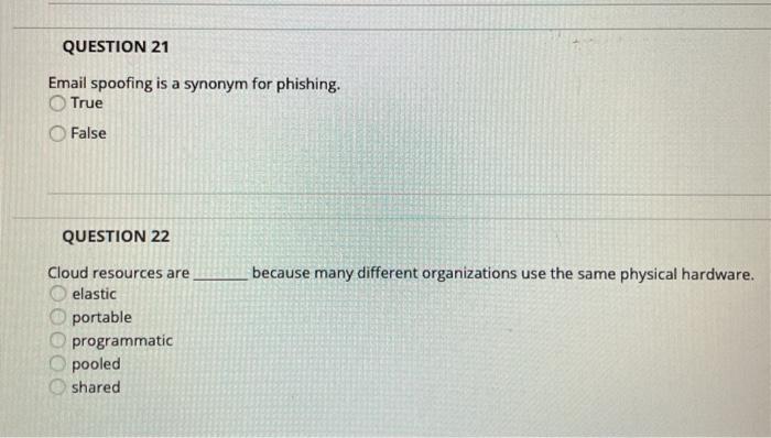QUESTION 21 Email spoofing is a synonym for