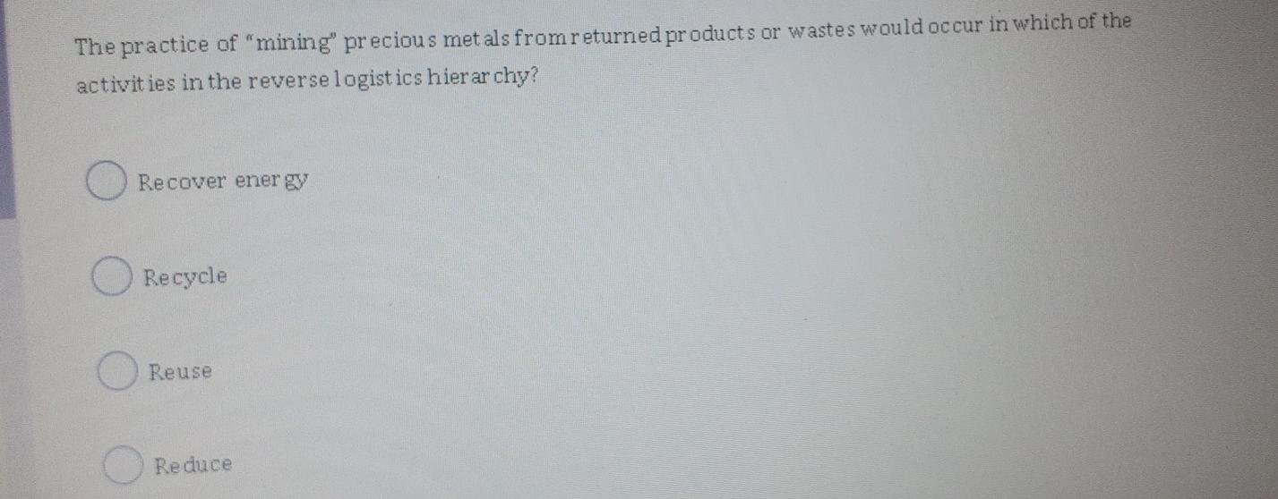 The practice of "mining" precious met als from