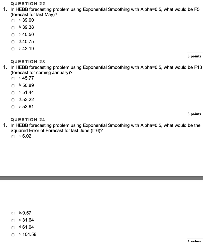 QUESTION 21 1. At the end of December, the HEBB