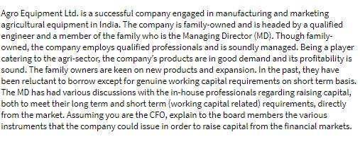 Agro Equipment Ltd. is a successful company