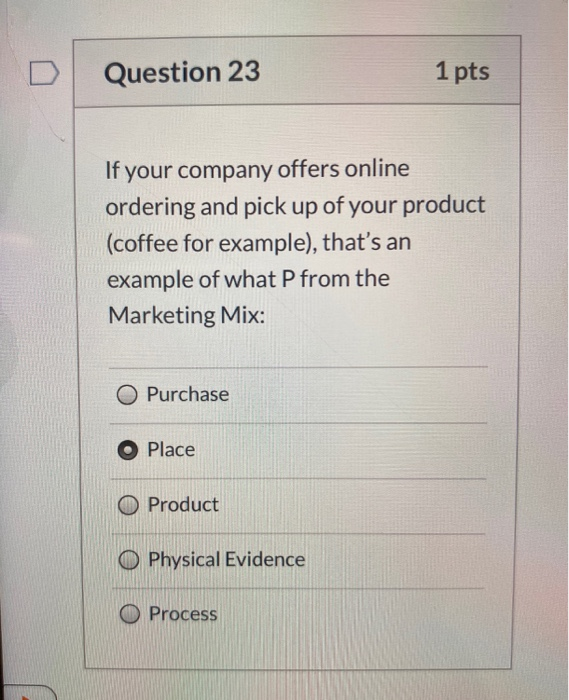 Question 22 1 pts If a brand embraces a higher