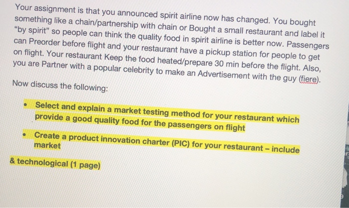 Your assignment is that you announced spirit