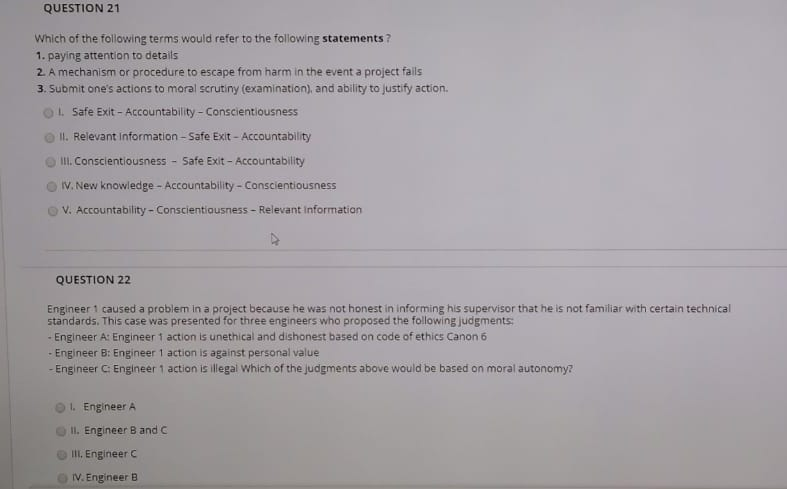 QUESTION 21 Which of the following terms would