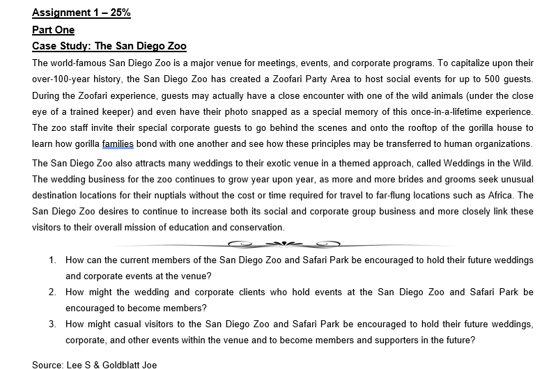 Assignment 1 - 25% Part One Case Study: The San