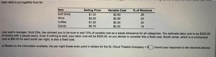 A) Based on the information available, The per