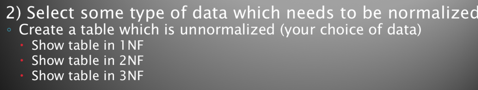 2) Select some type of data which needs to be