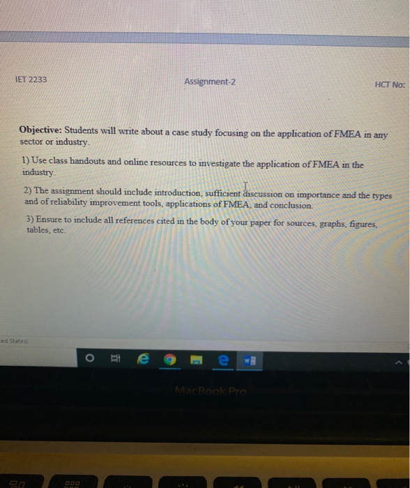 IET 2233 Assignment-2 HCT No: Objective: Students