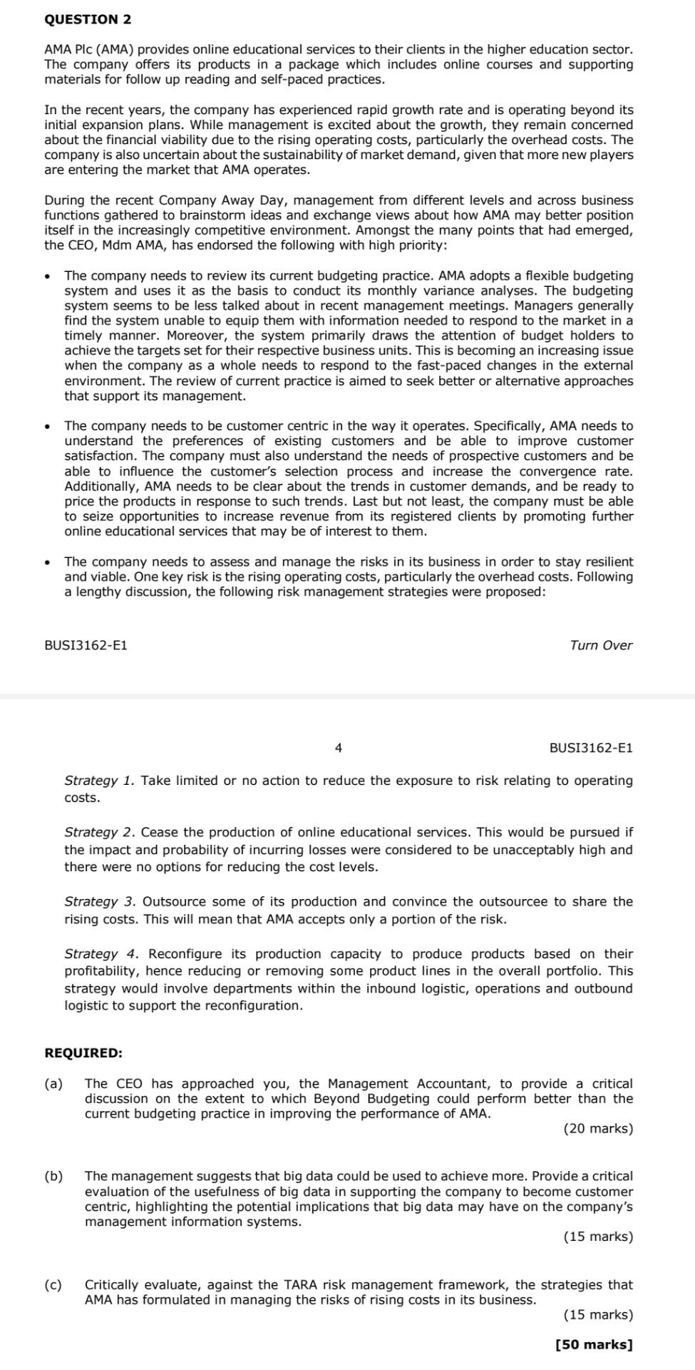 Please answer Q2 (c) for me. Thanks! QUESTION 2