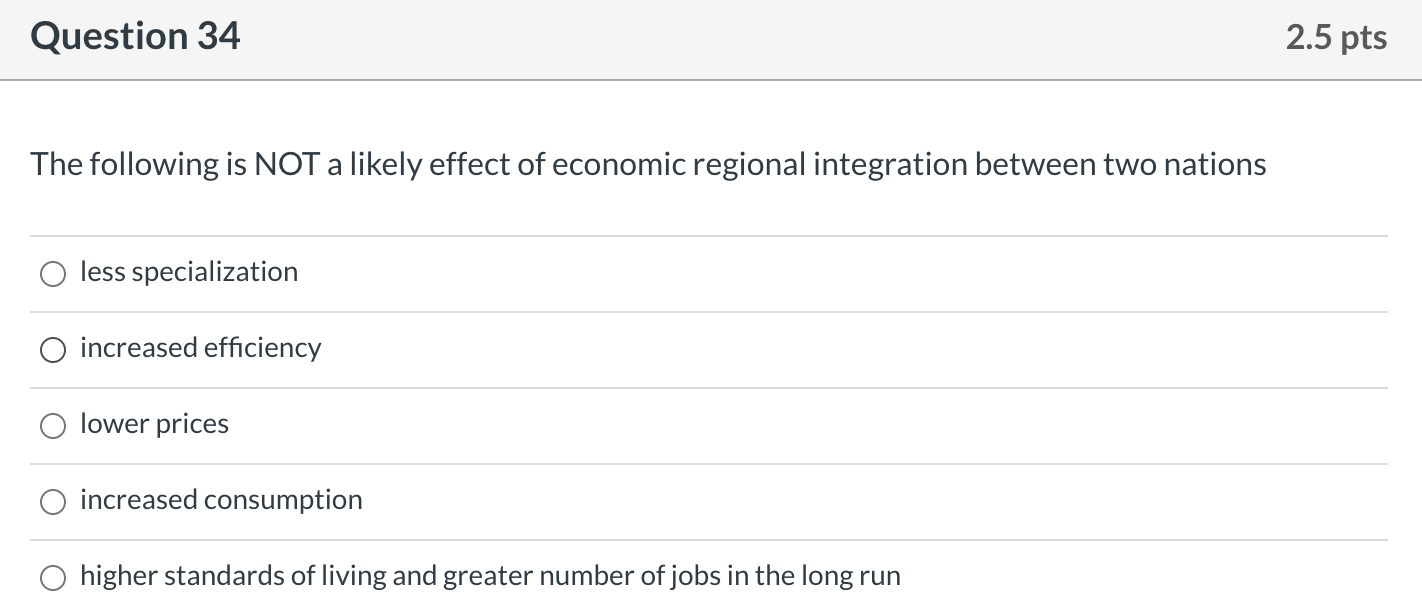 Question 35 2.5 pts Canada, a federation of 13
