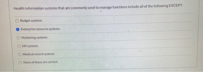 Health information systems that are commonly used