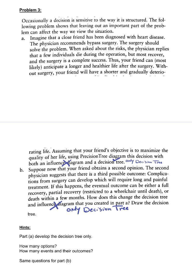 Problem 3: Occasionally a decision is sensitive