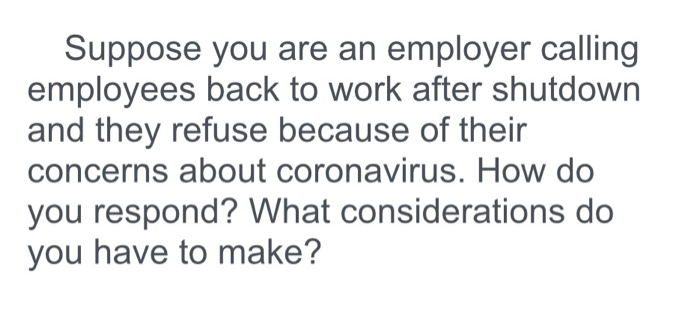 Suppose you are an employer calling employees