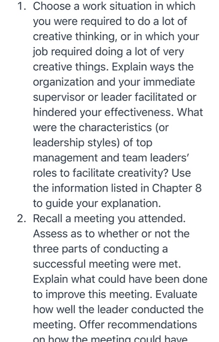 You have begun studying how to lead teams, which