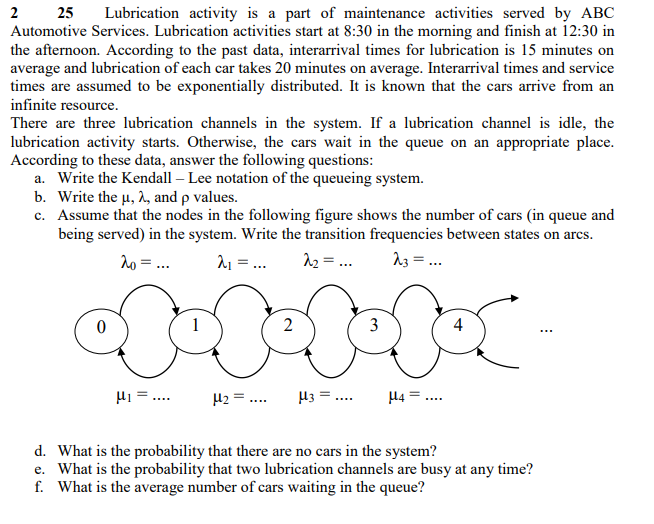 i need a b c d. 25 2 Lubrication activity is a