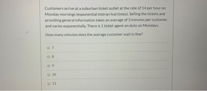 Customers arrive at a suburban ticket outlet at