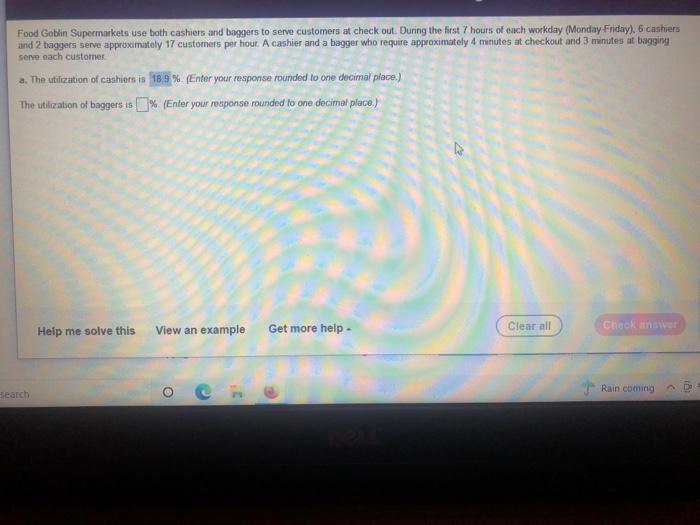 Answer- the utilization of baggers is ____% ?(