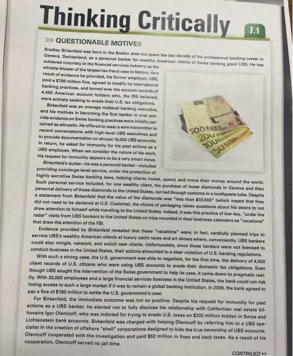 can you answer 1-4 in full sentences. Thinking