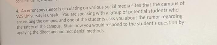 conc 4. An erroneous rumor is circulating on