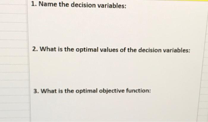 please show all work must use excel i need the