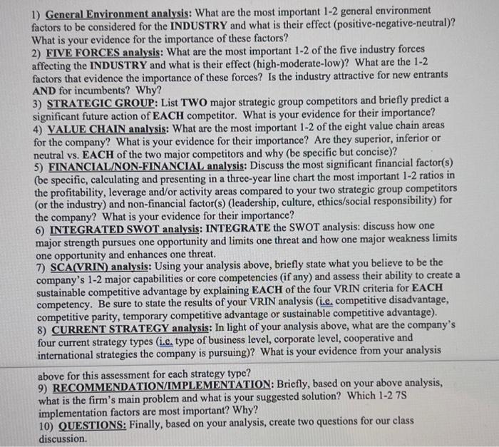 Illinois tool works case 1) General Environment