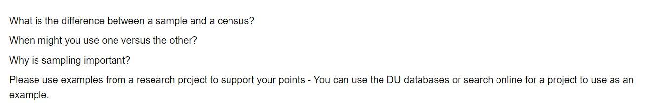 What is the difference between a sample and a