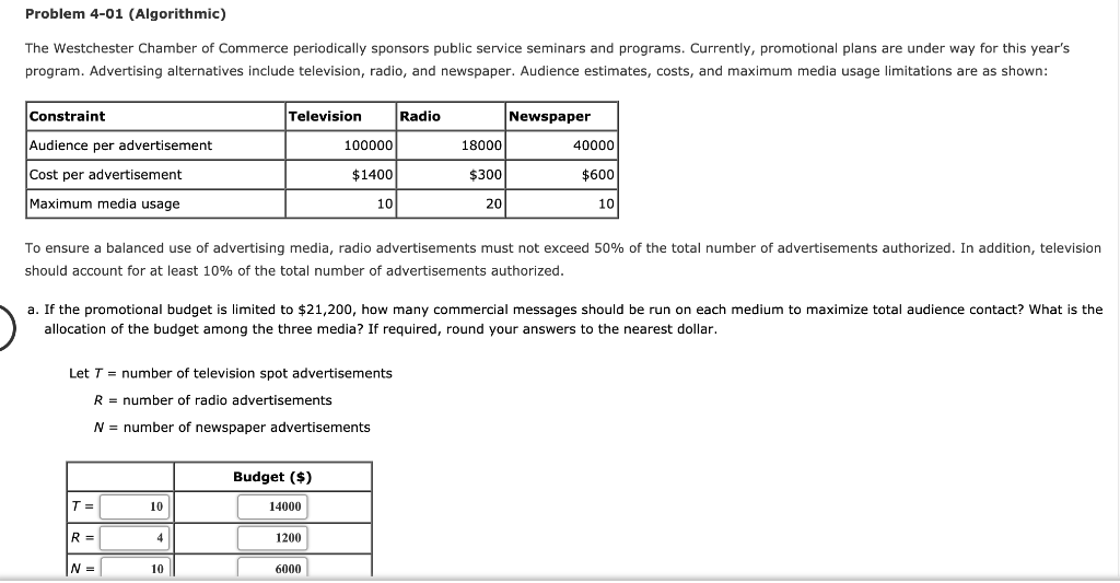 please help solve part b, thank you! Problem 4-01