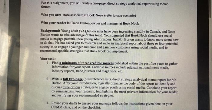 For this assignment, you will write a two-page,