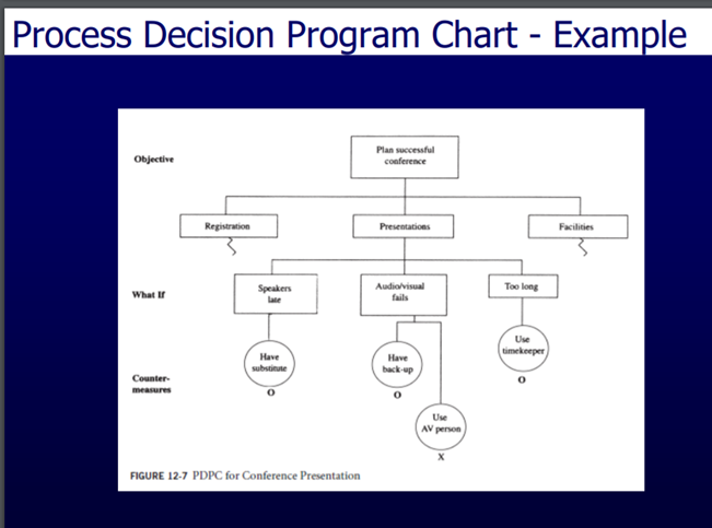 CAN YOU PLS MAKE A Process Decision Program Chart