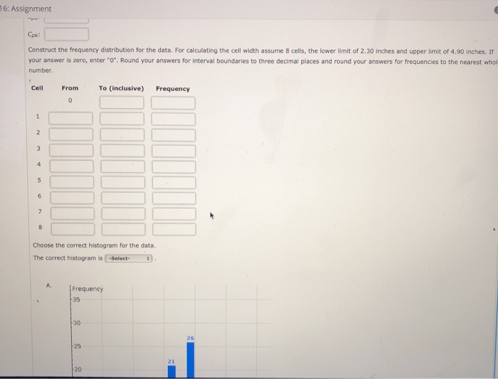 Use the data in the table below to calculate Co.