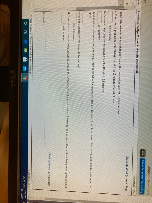 Assignment Score: 33.33% Save Submit Assignment
