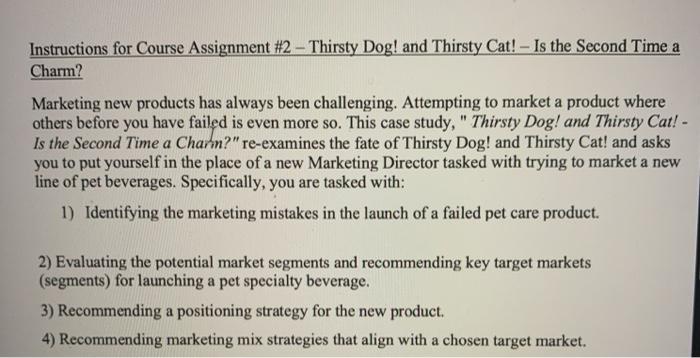 Instructions for Course Assignment #2 - Thirsty