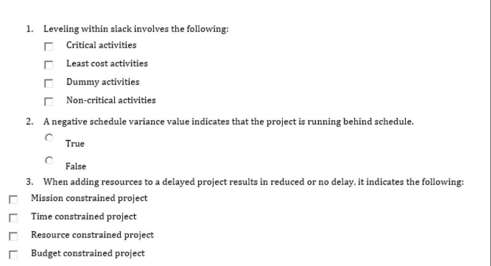 Need answer with explanation 1. Leveling within