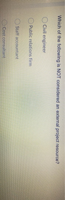 Which of the following is NOT considered an