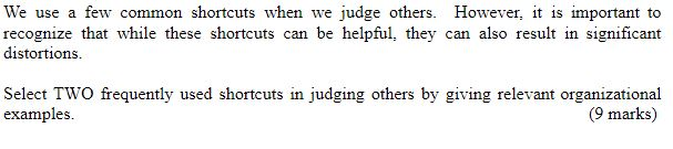 We use a few common shortcuts when we judge