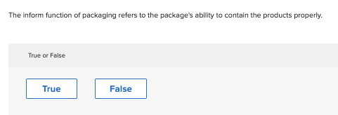 The inform function of packaging refers to the