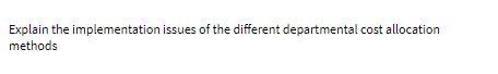 Explain the implementation issues of the