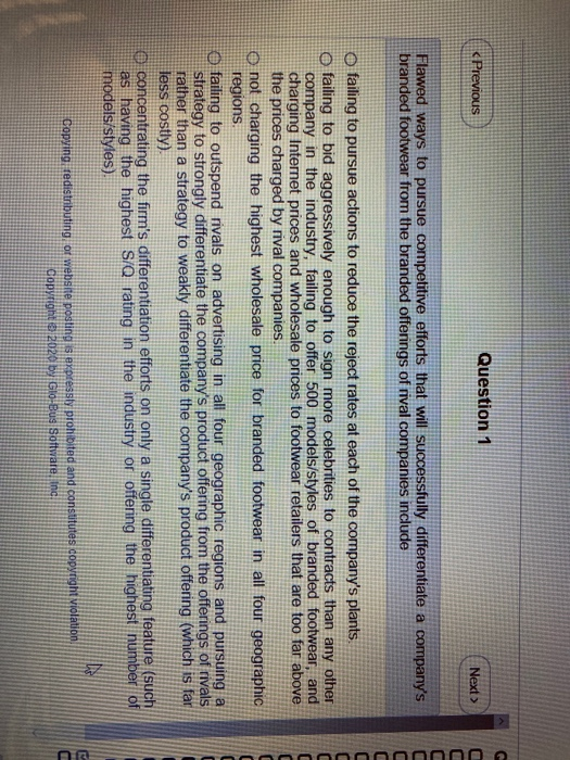 { < Previous Question 1 Next > Flawed ways to