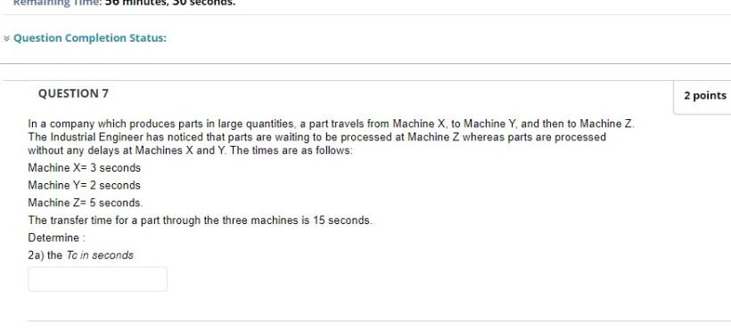 Remaining Time: 57 minutes, 19 seconds. Question