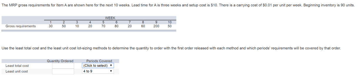 ANSWER PERIODS COVERED AND QUANTITY ORDERED! The