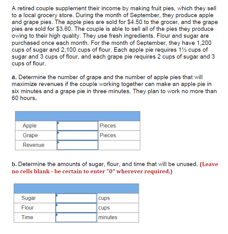 A retired couple supplement their income by