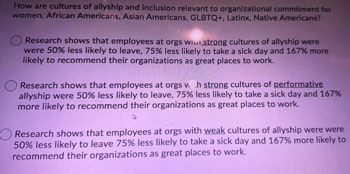 How are cultures of allyship and inclusion