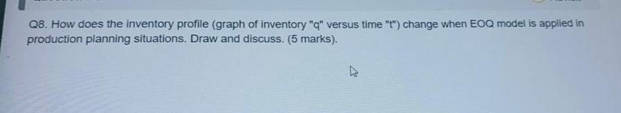 Q8. How does the inventory profile (graph of