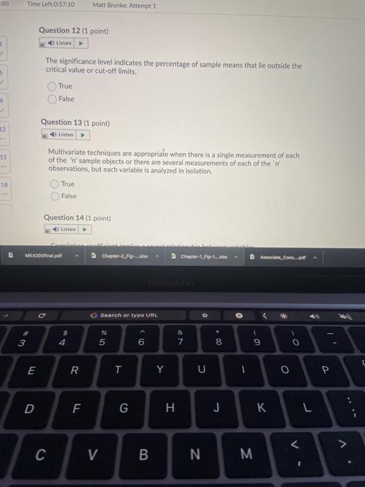 600 Time Left:0:57:10 Matt Brunk: Attempt 1