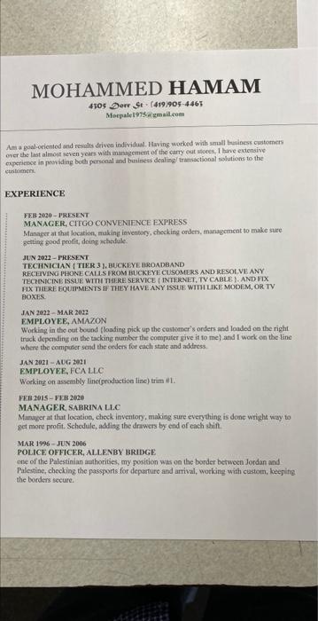 Objective: Build a digital resume. Part 1: Create