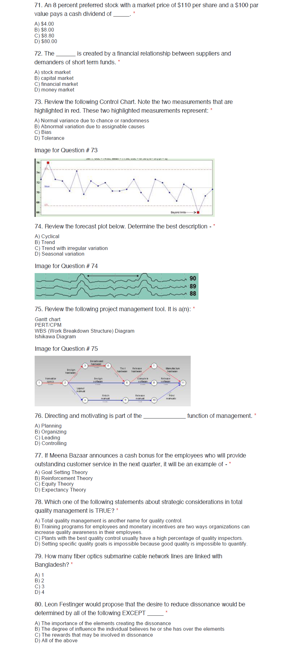 Please answer all the MCQs. 71. An 8 percent