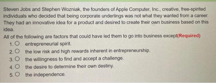 Please note: explaining answers are not required.