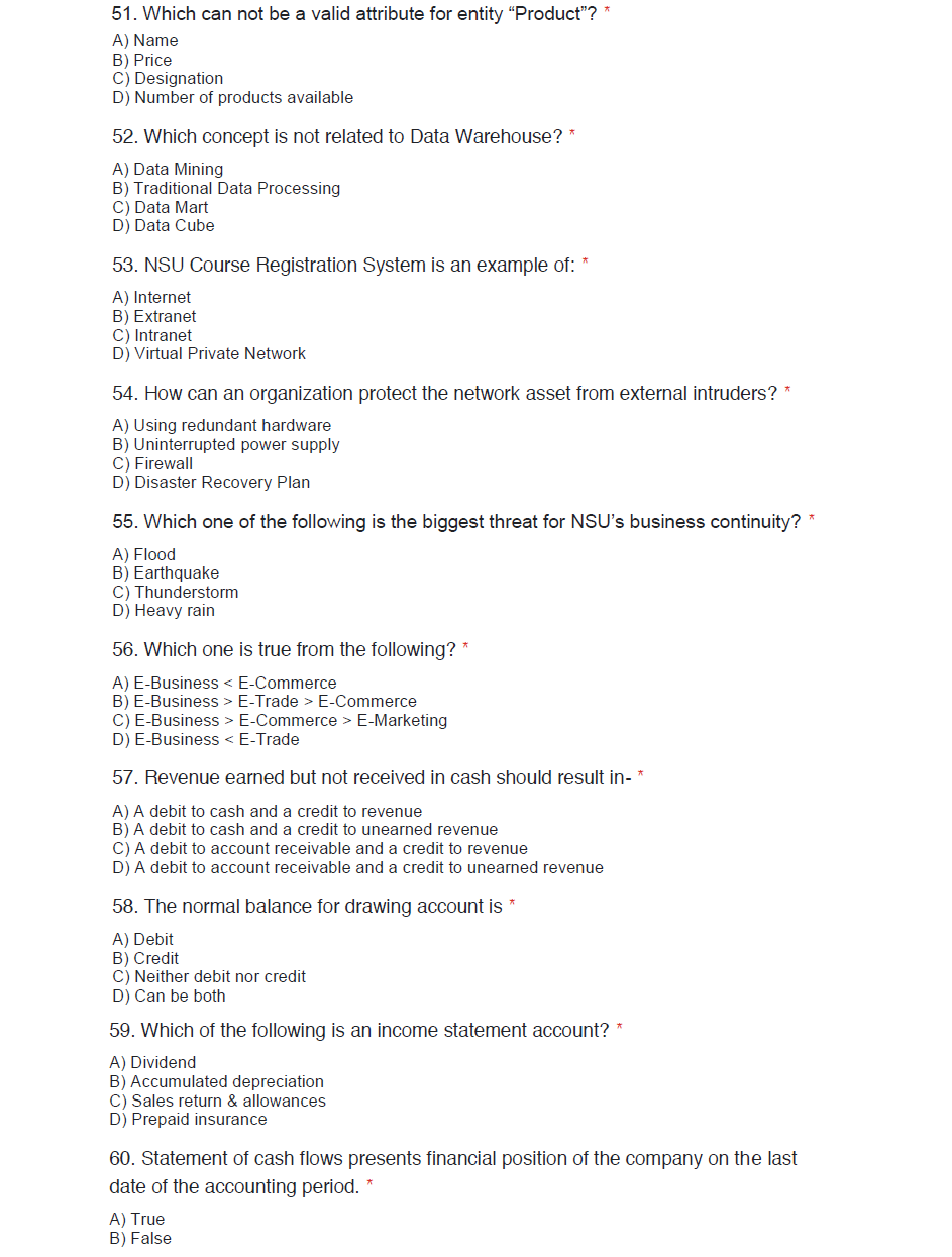 Please answer all the MCQs. 51. Which can not be