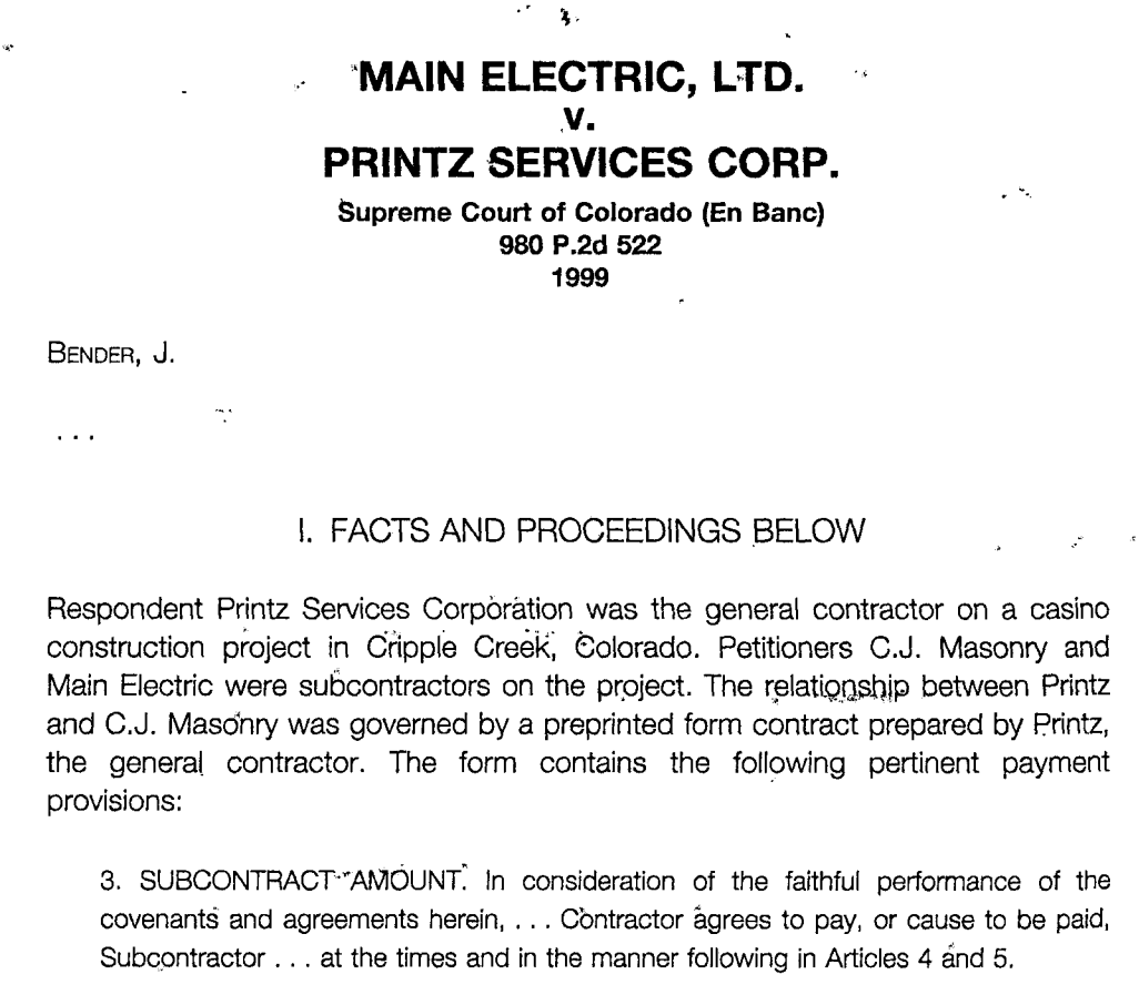 Case brief the following case: Main Electric Ltd