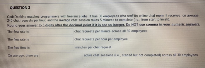 QUESTION 2 CodeDesklnc matches programmers with
